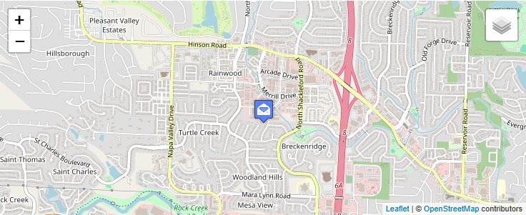 Map of ZIP Code 72222 in Little Rock, AR — click to open interactive map