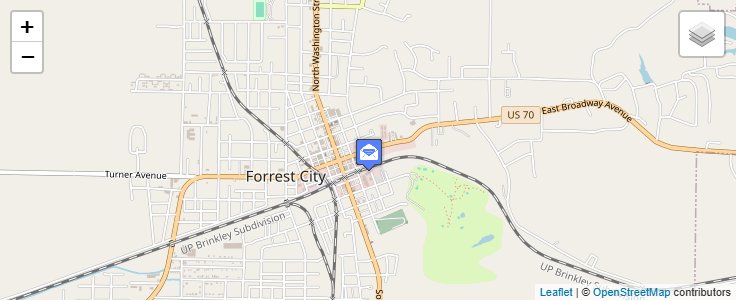 Map of ZIP Code 72336 in Forrest City, AR — click to open interactive map