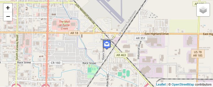 Map of ZIP Code 72402 in Jonesboro, AR — click to open interactive map