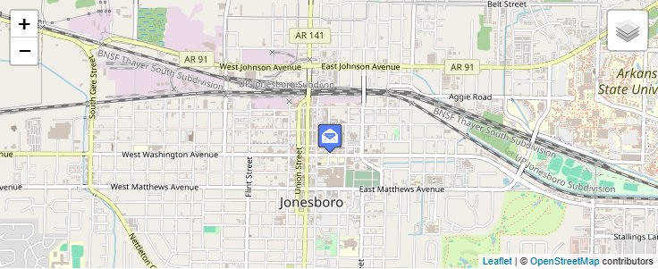 Map of ZIP Code 72403 in Jonesboro, AR — click to open interactive map