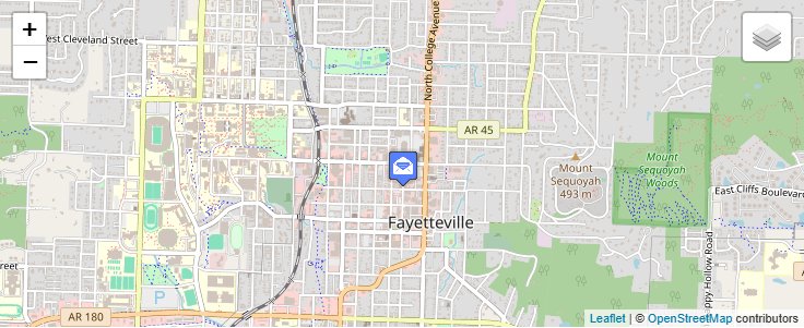 Map of ZIP Code 72702 in Fayetteville, AR — click to open interactive map
