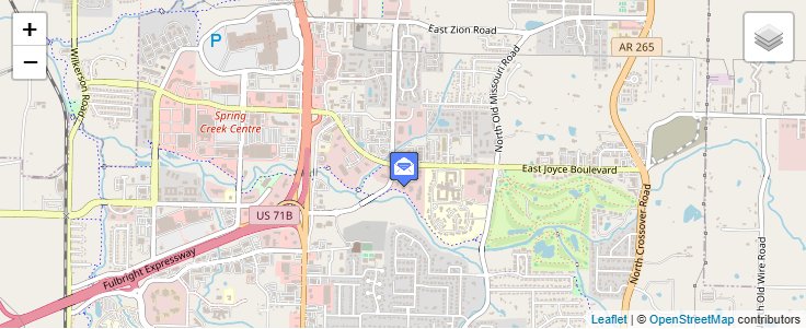 Map of ZIP Code 72741 in Johnson, AR — click to open interactive map