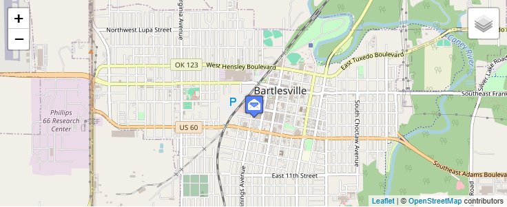 Map of ZIP Code 74004 in Bartlesville, OK — click to open interactive map