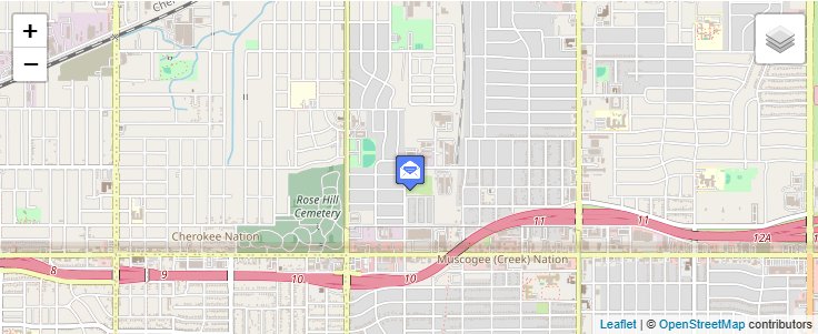 Map of ZIP Code 74158 in Tulsa, OK — click to open interactive map