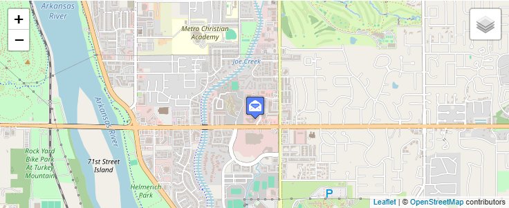 Map of ZIP Code 74170 in Tulsa, OK — click to open interactive map