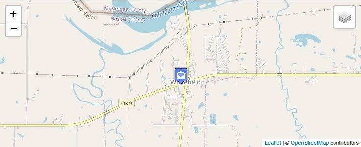 Map of ZIP Code 74440 in Hoyt, OK — click to open interactive map