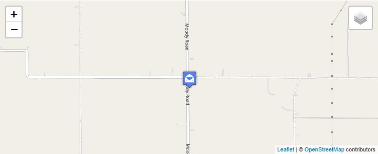 Map of ZIP Code 74444 in Moodys, OK — click to open interactive map