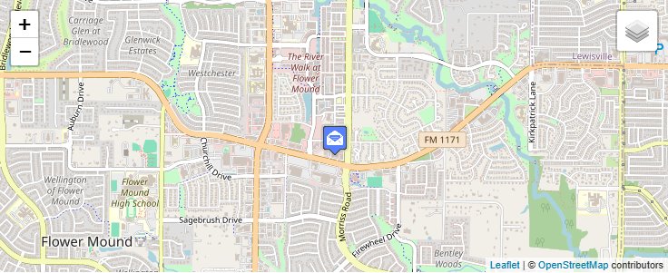 Map of ZIP Code 75027 in Flower Mound, TX — click to open interactive map