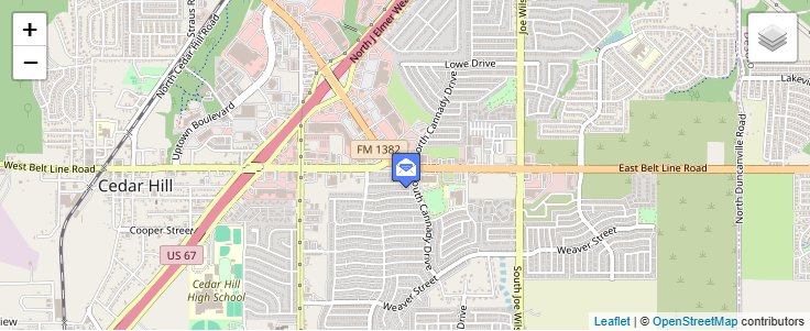 Map of ZIP Code 75106 in Cedar Hill, TX — click to open interactive map