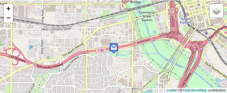 Map of ZIP Code 75260 in Dallas, TX — click to open interactive map