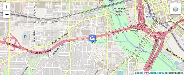 Map of ZIP Code 75312 in Dallas, TX — click to open interactive map