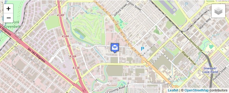 Map of ZIP Code 75358 in Dallas, TX — click to open interactive map