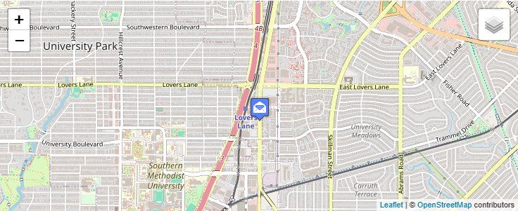 Map of ZIP Code 75360 in Dallas, TX — click to open interactive map