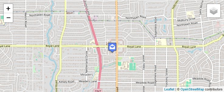 Map of ZIP Code 75367 in Dallas, TX — click to open interactive map