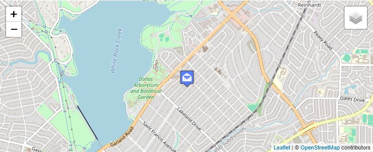 Map of ZIP Code 75393 in Dallas, TX — click to open interactive map