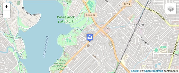 Map of ZIP Code 75394 in Dallas, TX — click to open interactive map