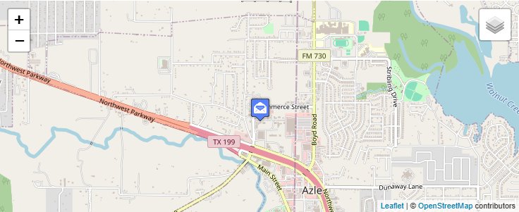 Map of ZIP Code 76098 in Azle, TX — click to open interactive map