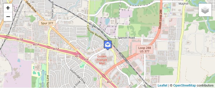 Map of ZIP Code 76206 in Denton, TX — click to open interactive map
