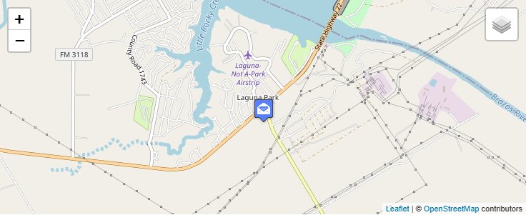 Map of ZIP Code 76644 in Laguna Park, TX — click to open interactive map