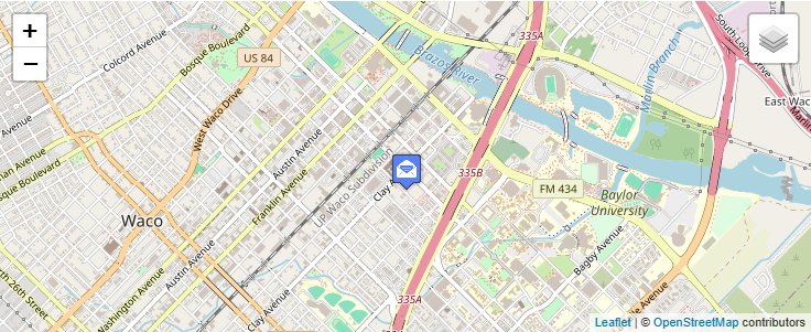 Map of ZIP Code 76703 in Waco, TX — click to open interactive map