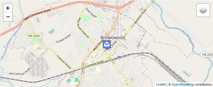 Map of ZIP Code 76804 in Brownwood, TX — click to open interactive map