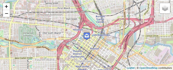 Map of ZIP Code 77210 in Houston, TX — click to open interactive map