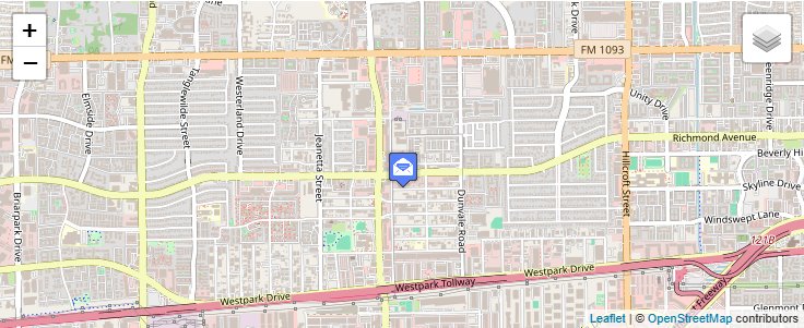 Map of ZIP Code 77263 in Houston, TX — click to open interactive map