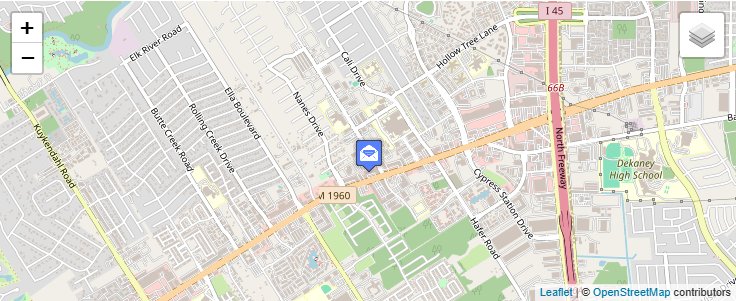 Map of ZIP Code 77290 in Houston, TX — click to open interactive map