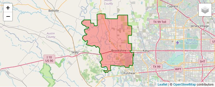 ZIP Code 77423 - Brookshire, Texas | Map, Demographics, Income