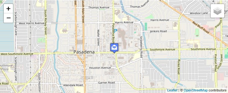 Map of ZIP Code 77501 in Pasadena, TX — click to open interactive map