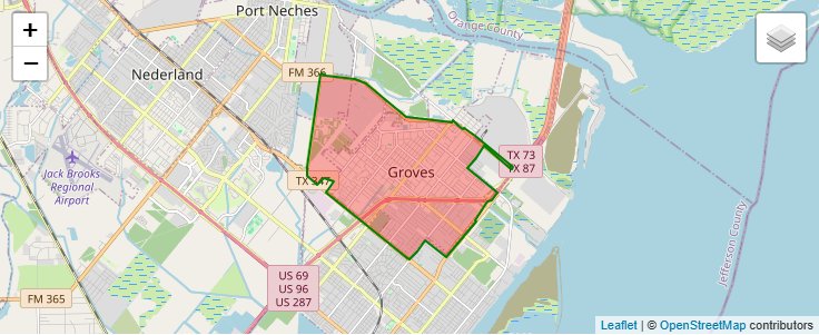 ZIP Code 77619 - Groves, Texas | Map, Demographics, Income