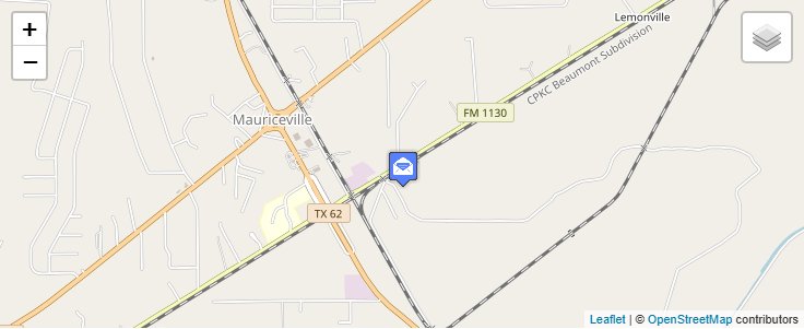 Map of ZIP Code 77626 in Mauriceville, TX — click to open interactive map