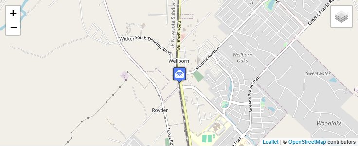 Map of ZIP Code 77881 in Wellborn, TX — click to open interactive map