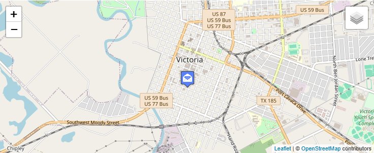Map of ZIP Code 77902 in Victoria, TX — click to open interactive map