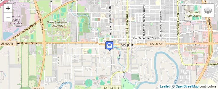 Map of ZIP Code 78115 in Geronimo, TX — click to open interactive map