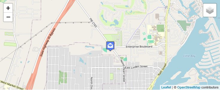 Map of ZIP Code 78381 in Rockport, TX — click to open interactive map