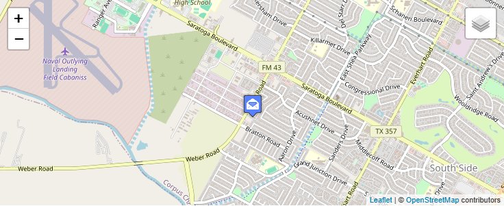 Map of ZIP Code 78427 in Corpus Christi, TX — click to open interactive map
