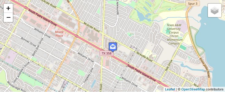 Map of ZIP Code 78468 in Corpus Christi, TX — click to open interactive map