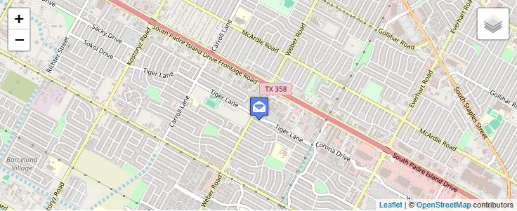 Map of ZIP Code 78472 in Corpus Christi, TX — click to open interactive map