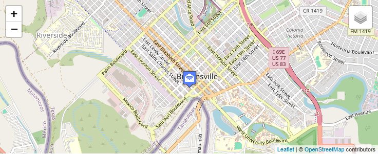 Map of ZIP Code 78522 in Brownsville, TX — click to open interactive map