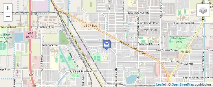 Map of ZIP Code 78553 in Harlingen, TX — click to open interactive map