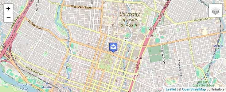 Map of ZIP Code 78711 in Austin, TX — click to open interactive map