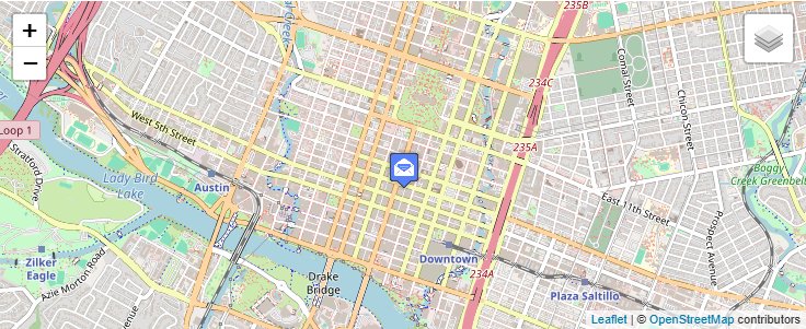 Map of ZIP Code 78768 in Austin, TX — click to open interactive map