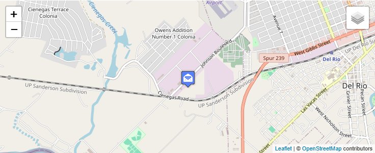 Map of ZIP Code 78847 in Del Rio, TX — click to open interactive map