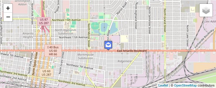 Map of ZIP Code 79117 in Amarillo, TX — click to open interactive map