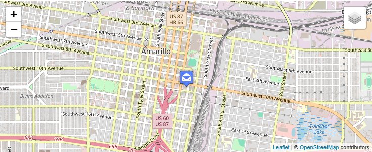 Map of ZIP Code 79174 in Amarillo, TX — click to open interactive map