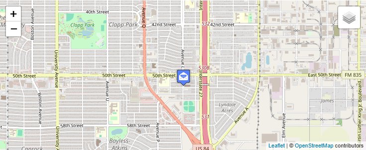 Map of ZIP Code 79452 in Lubbock, TX — click to open interactive map