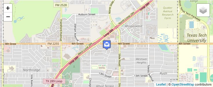Map of ZIP Code 79499 in Lubbock, TX — click to open interactive map