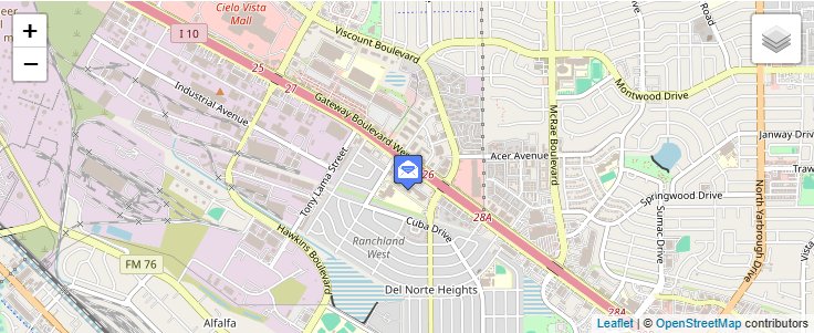 Map of ZIP Code 79926 in El Paso, TX — click to open interactive map