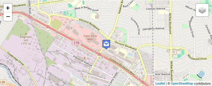 Map of ZIP Code 79961 in El Paso, TX — click to open interactive map